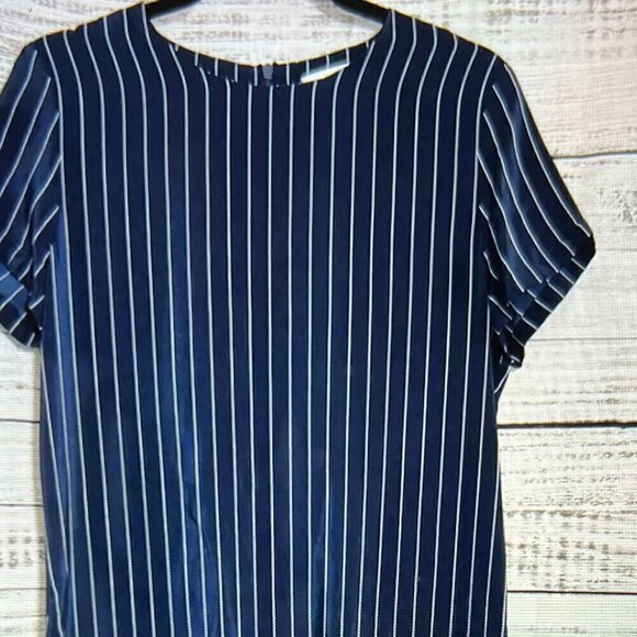 Amour Vert Dress Womens Size Medium Silk Striped Made in USA - Picture 2 of 6